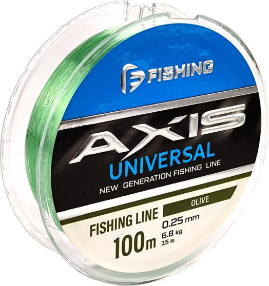 Леска монофильная F-Fishing Axis Universal Line Olive 100м 0.25мм / FRLO-025 - фото