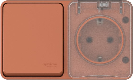 Блок выключатель+розетка Systeme (Schneider) Electric AtlasDesign Profi ATN547070 - фото