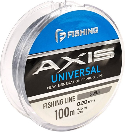 Леска монофильная F-Fishing Axis Universal Line Silver 100м 0.20мм / FRLS-020 - фото