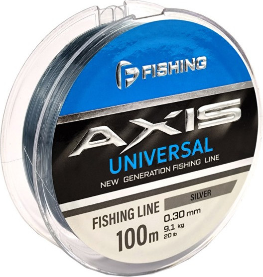 Леска монофильная F-Fishing Axis Universal Line Silver 100м 0.30мм / FRLS-030 - фото