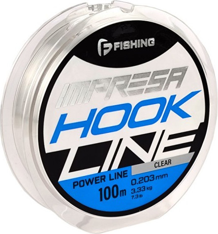 Леска монофильная F-Fishing Impresa Hook Line Clear 100м 0.203мм 3.33кг 7.3lb / FIMC1-0203 - фото
