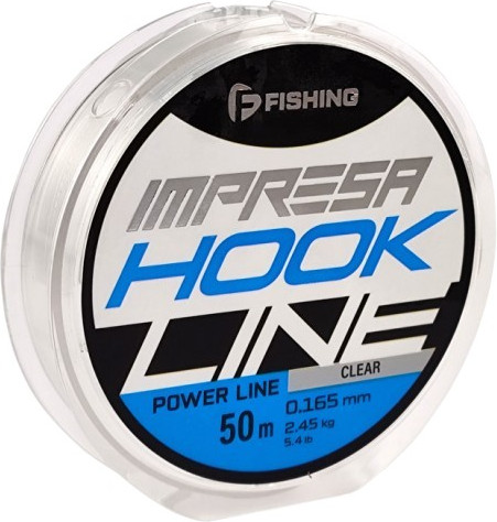 Леска монофильная F-Fishing Impresa Hook Line Clear 50м 0.165мм 2.45кг / FIMC5-0165 - фото