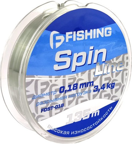 Леска монофильная F-Fishing Spin Line 135м / FDST-018  - фото