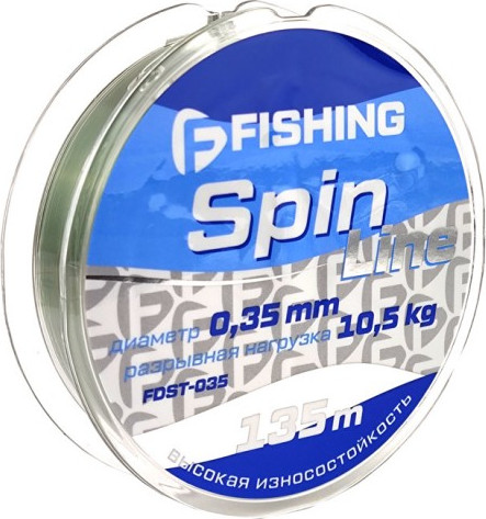 Леска монофильная F-Fishing Spin Line 135м 0.35мм / FDST-035 - фото