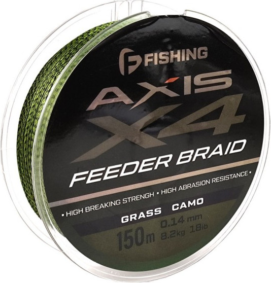 Леска плетеная F-Fishing Axis Braid PE X4 Feeder 150м Grass Camo 0.14мм / FAXB150-014 - фото