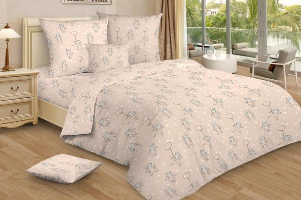 Комплект постельный для малышей Ночь нежна Маленький котенок Бэби 40x60 / 7594-1 - фото