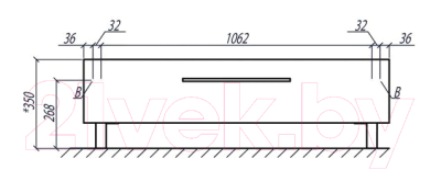 Тумба для ванной Акватон Мадрид 120 М (1A168803MA010)