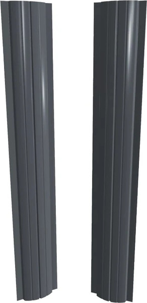 Штакетник металлический Скайпрофиль Европланка-Ислочь 108 прямой Пэ RAL7024/7024 - фото