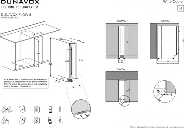 Винный шкаф DUNAVOX DAUF-8.23SS