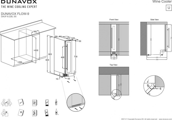 Винный шкаф DUNAVOX DAUF-9.22SS