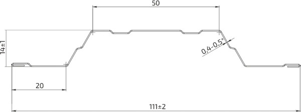 Штакетник металлический Скайпрофиль П-образный 111 Престиж прямой Пэ-RAL3005