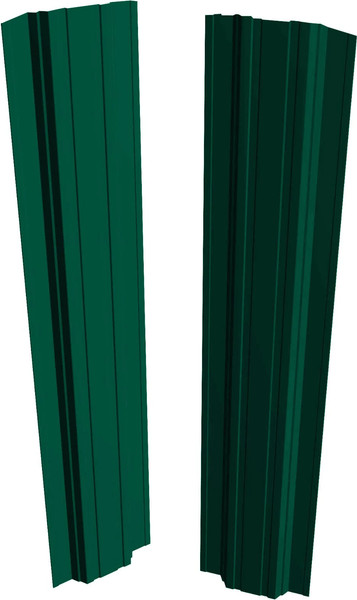 Штакетник металлический Скайпрофиль П-образный 111 Престиж прямой Пэ RAL6005/6005 - фото