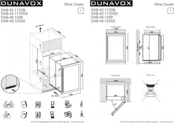 Винный шкаф DUNAVOX DAB-42.117DSS