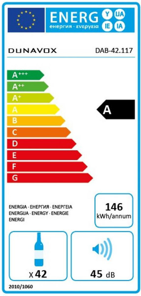 Винный шкаф DUNAVOX DAB-42.117DSS