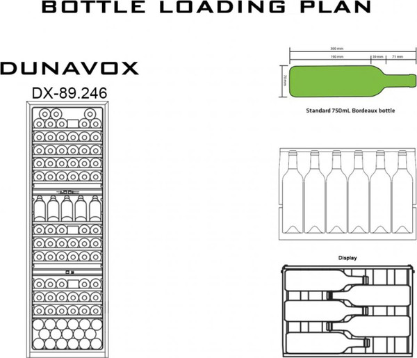 Винный шкаф DUNAVOX DX-89.246TSS