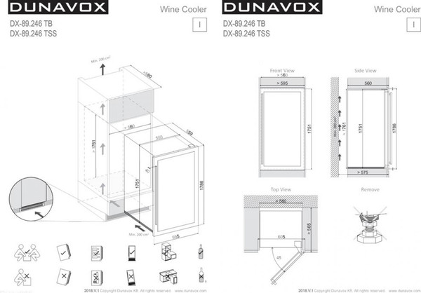 Винный шкаф DUNAVOX DX-89.246TSS