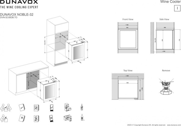 Винный шкаф DUNAVOX DVN-32.85DB.TO