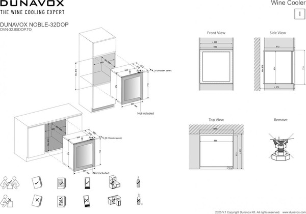 Винный шкаф DUNAVOX DVN-32.85DOP.TO