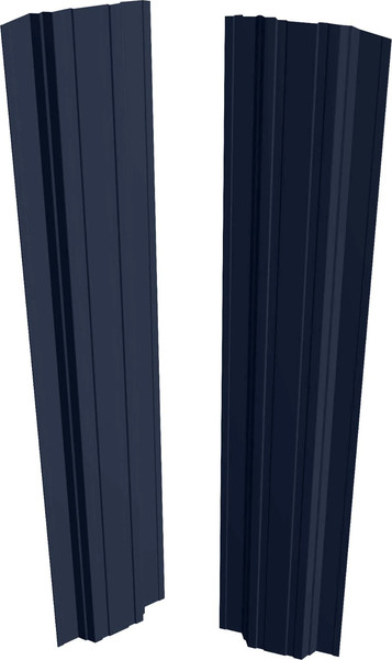 Штакетник металлический Скайпрофиль П-образный 111 Престиж прямой Пэ RAL7024 - фото