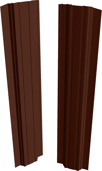 Штакетник металлический Скайпрофиль П-образный 111 Престиж прямой Пэ RAL8017 - фото