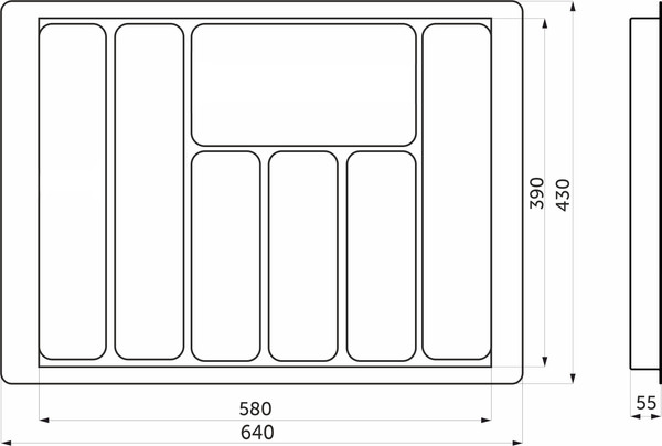 Органайзер для столовых приборов AKS 700 Liner 640x430 / 117 225