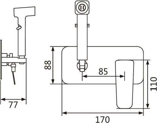 Гигиенический душ со смесителем Shevanik S9905T