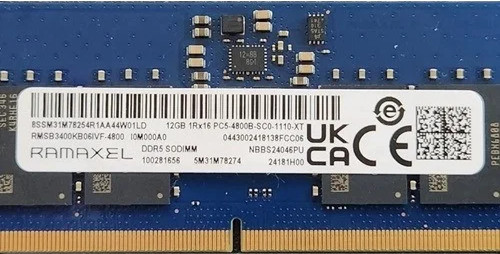 Оперативная память DDR5 Ramaxel RMSB3400KB06IVF-4800 - фото
