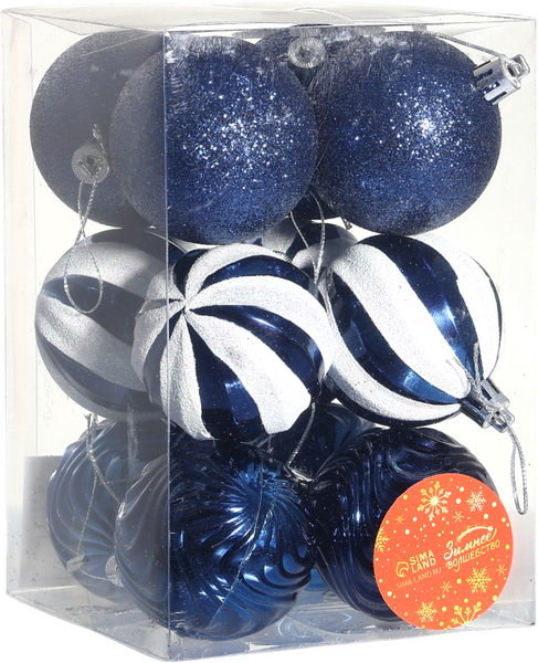 Набор шаров новогодних Зимнее волшебство Мелодия / 9510650 - фото
