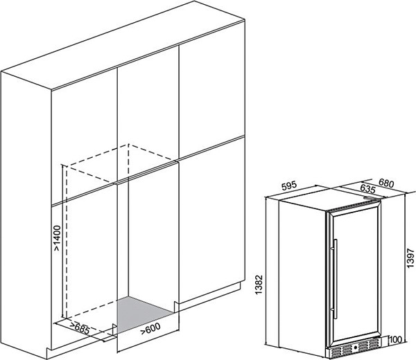 Винный шкаф Meyvel MV116-KBT2