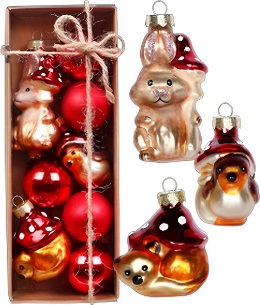 Набор елочных игрушек Inge's Christmas Заяц, снегирь, лиса / 66359P003_3 - фото