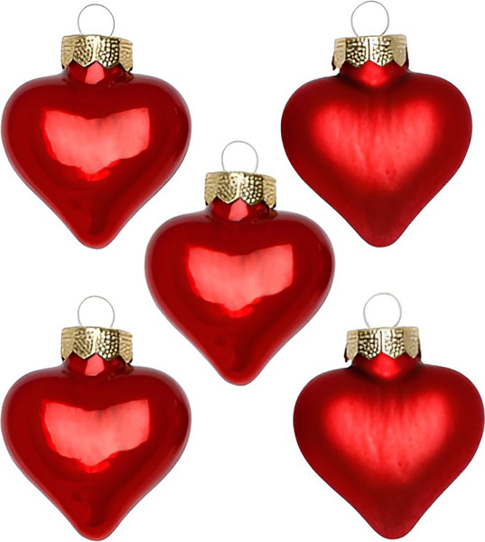 Набор елочных игрушек Inge's Christmas Graceful Glamour Сердца / 16319P041 - фото
