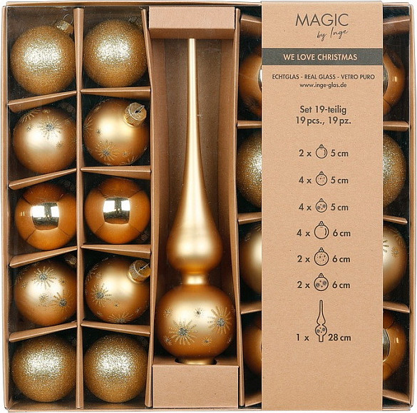 Набор шаров новогодних Inge's Christmas One - Two - Tree! / 40866P416 - фото