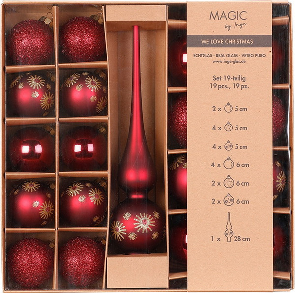 Набор шаров новогодних Inge's Christmas One - Two - Tree! / 40649P416 - фото