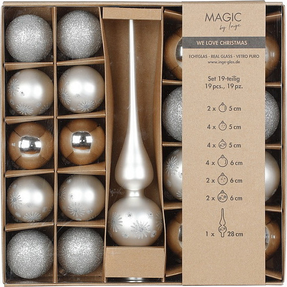 Набор шаров новогодних Inge's Christmas One - Two - Tree! / 40561P416 - фото