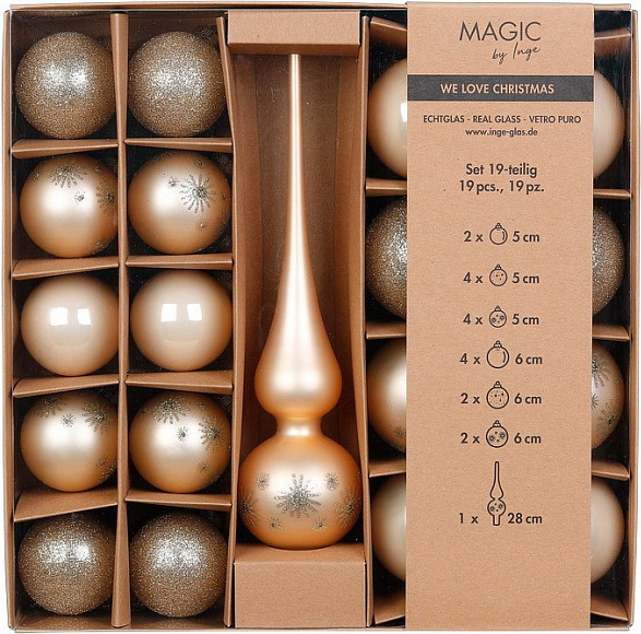 Набор шаров новогодних Inge's Christmas One - Two - Tree! / 40867P416 - фото