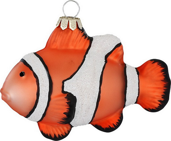 Елочная игрушка Inge's Christmas Figural Glass Ornaments Рыба-клоун / 64938H120 - фото