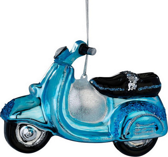 Елочная игрушка Inge's Christmas Figural Glass Ornaments Скутер / 65049H120 - фото