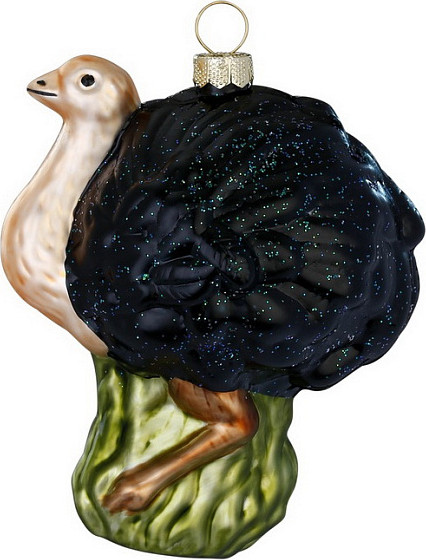 Елочная игрушка Inge's Christmas Figural Glass Ornaments Страус / 65038H120 - фото