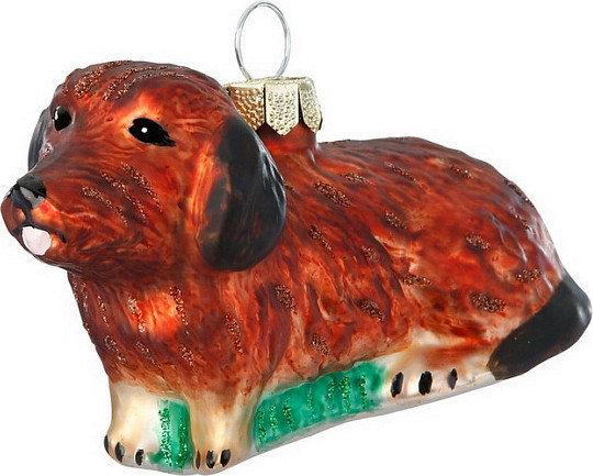 Елочная игрушка Inge's Christmas Figural Glass Ornaments Такса (собака) / 64864H120 - фото