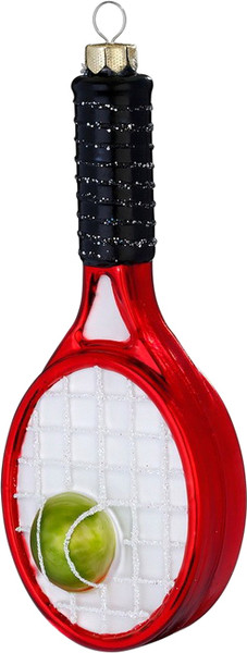 Елочная игрушка Inge's Christmas Figural Glass Ornaments Теннисная ракетка / 65014H120 - фото