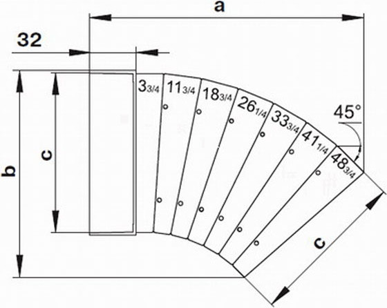 Колено воздуховода Storm 51KRP