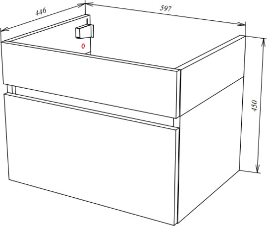 Тумба под умывальник Garda Tramonta 79н_600 / 08.79н.600