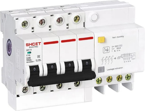 Дифференциальный автомат SHCET ДА 14 4Р 20А 300мА (6кА) / S0000464 - фото