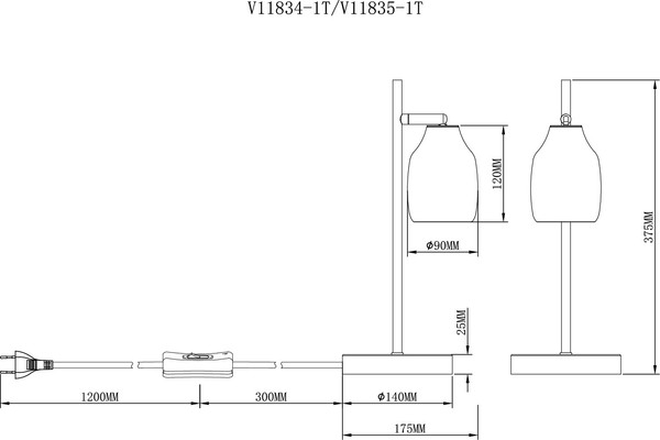 Настольная лампа Moderli Adalina / V11835-1T