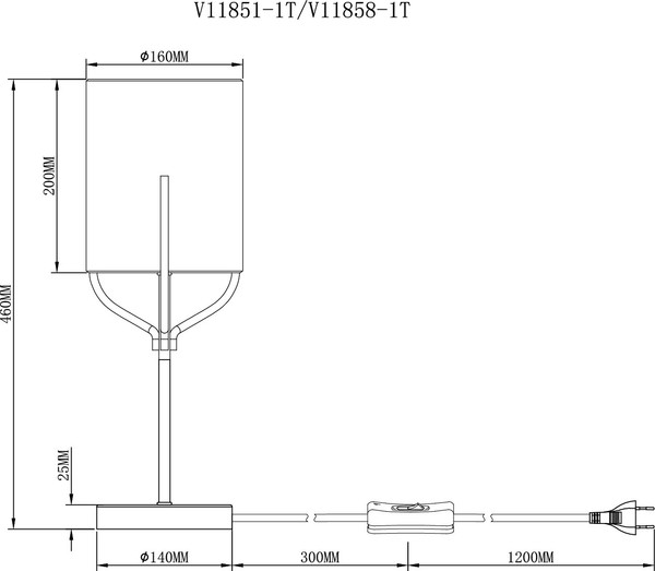 Прикроватная лампа Moderli Inari / V11851-1T