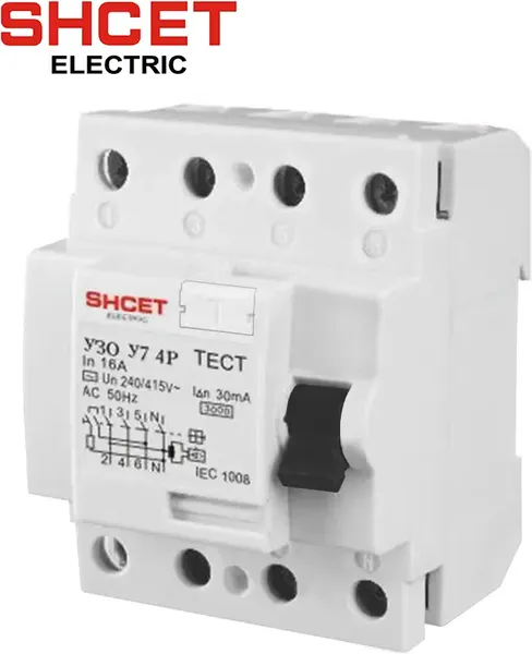 Устройство защитного отключения SHCET УЗО 4Р 63А 300мА У7 / S0000405 - фото