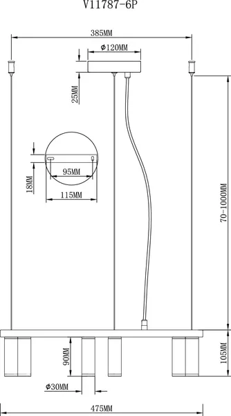 Люстра Moderli Sofina / V11787-6P