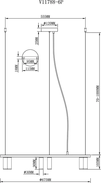 Люстра Moderli Sofina / V11788-6P