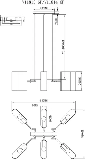 Люстра Moderli Metalicana / V11814-6P
