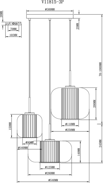 Люстра Moderli Ember / V11815-3P